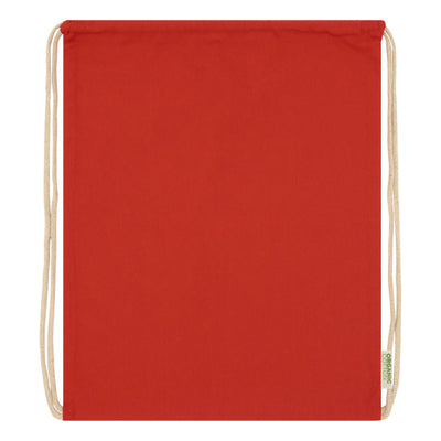 Red - Side - Floso Organic 5L Drawstring Bag