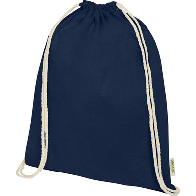 Navy - Back - Floso Organic 5L Drawstring Bag