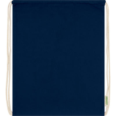 Navy - Side - Floso Organic 5L Drawstring Bag