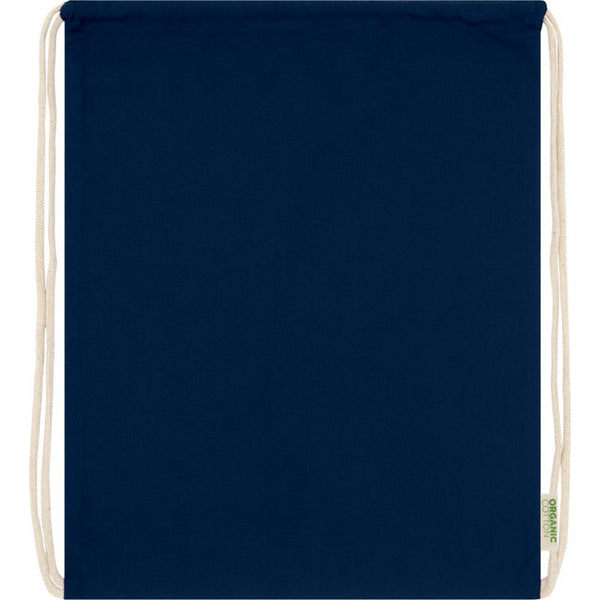 Navy - Side - Floso Organic 5L Drawstring Bag