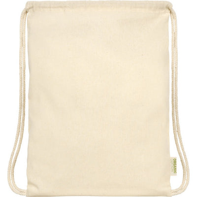 Natural - Side - Floso Organic 5L Drawstring Bag