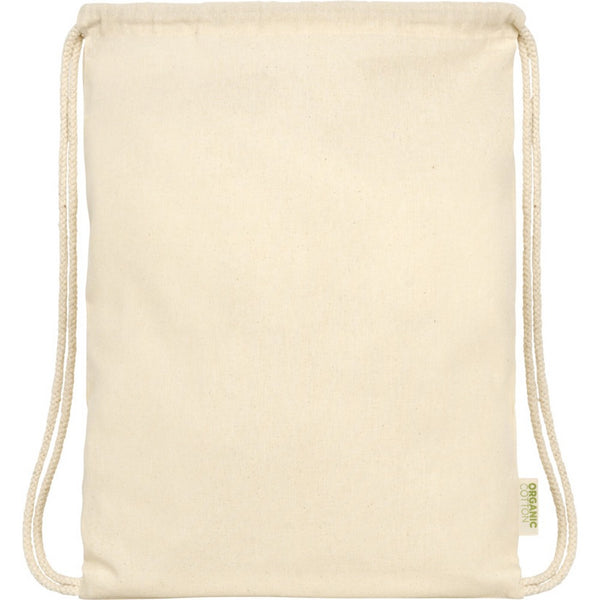 Natural - Side - Floso Organic 5L Drawstring Bag