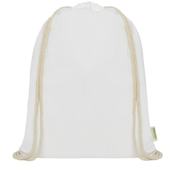 White - Front - Floso Organic 5L Drawstring Bag