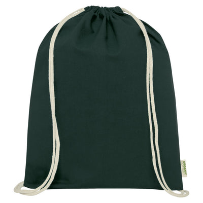 Dark Green - Back - Floso Organic 5L Drawstring Bag