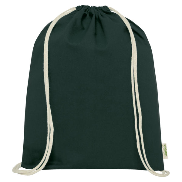 Dark Green - Back - Floso Organic 5L Drawstring Bag