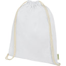 White - Back - Floso Organic 5L Drawstring Bag