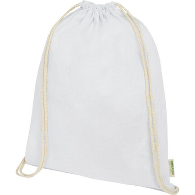 White - Back - Floso Organic 5L Drawstring Bag