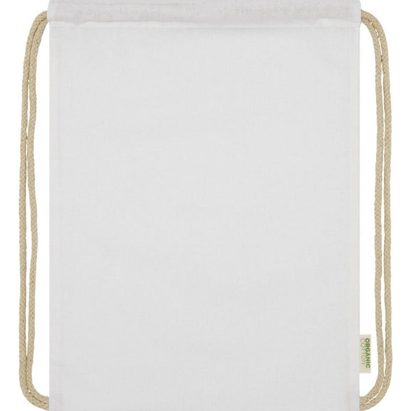 White - Side - Floso Organic 5L Drawstring Bag