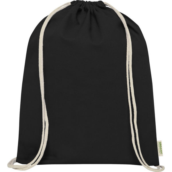 Black - Front - Floso Organic 5L Drawstring Bag