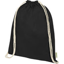 Black - Back - Floso Organic 5L Drawstring Bag