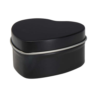 Solid Black - Side - Floso Blissful Vanilla Heart Scented Candle