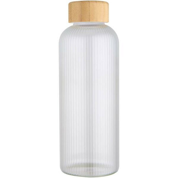 Transparent - Front - Floso Bamboo Lid 650ml Water Bottle