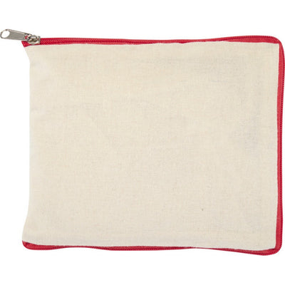 Natural-Red - Side - Floso Sierra Recycled Cotton Foldable 7L Tote Bag