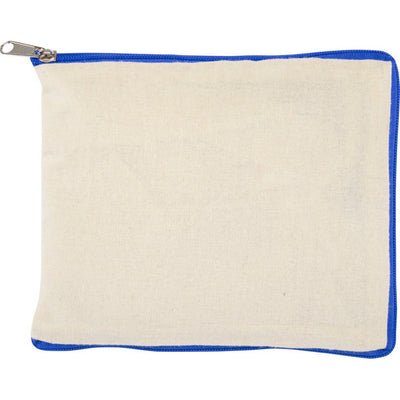 Natural-Royal Blue - Side - Floso Sierra Recycled Cotton Foldable 7L Tote Bag