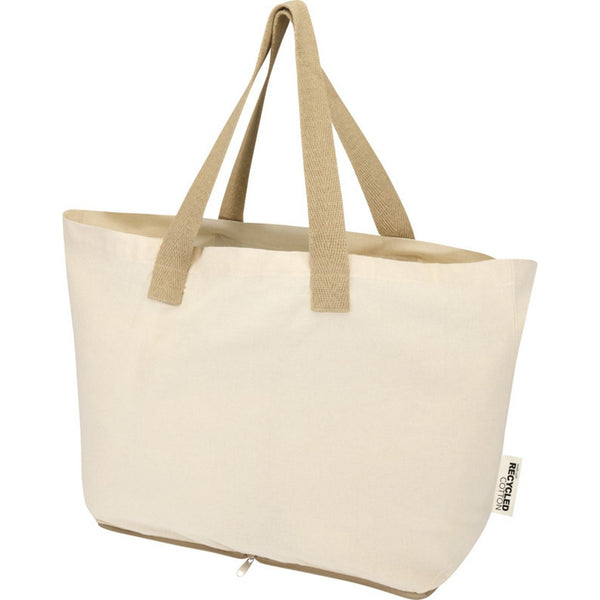 Natural - Lifestyle - Floso Sierra Recycled Cotton Foldable 7L Tote Bag