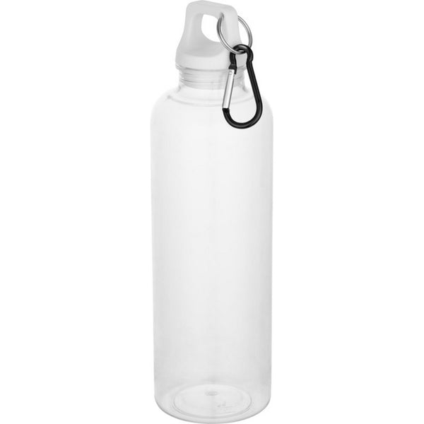 White - Back - Floso Oregon Recycled Plastic Carabiner Clip 750ml Water Bottle