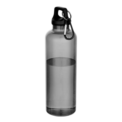 Black - Front - Floso Oregon Recycled Plastic Carabiner Clip 750ml Water Bottle