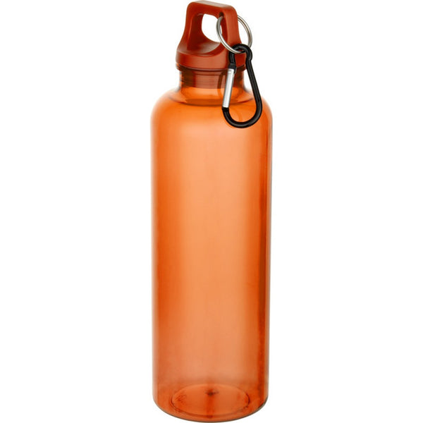 Orange - Back - Floso Oregon Recycled Plastic Carabiner Clip 750ml Water Bottle