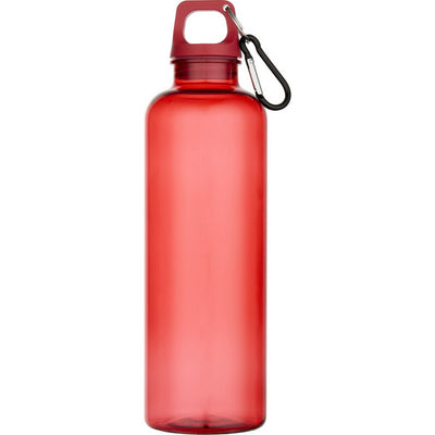 Red - Front - Floso Oregon Recycled Plastic Carabiner Clip 750ml Water Bottle