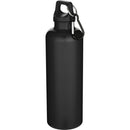 Black - Back - Floso Oregon Recycled Plastic Carabiner Clip 750ml Water Bottle