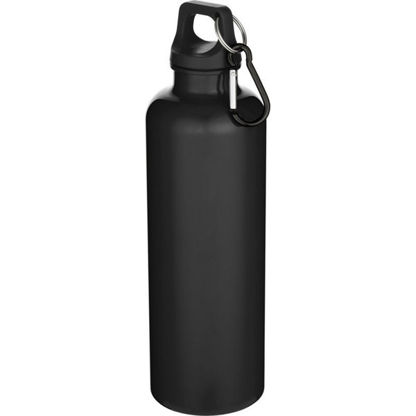 Black - Back - Floso Oregon Recycled Plastic Carabiner Clip 750ml Water Bottle