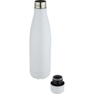 White - Back - Floso Cove Stainless Steel Sublimation 500ml Water Bottle