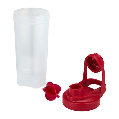 Red - Back - Floso Forza Sports 700ml Shaker Bottle