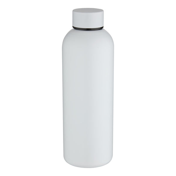 White - Front - Floso Spring Recycled Stainless Steel Single Wall 750ml Water Bottle