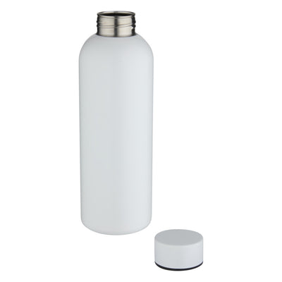 White - Back - Floso Spring Recycled Stainless Steel Single Wall 750ml Water Bottle