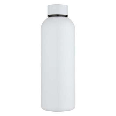 White - Side - Floso Spring Recycled Stainless Steel Single Wall 750ml Water Bottle