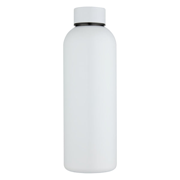 White - Side - Floso Spring Recycled Stainless Steel Single Wall 750ml Water Bottle