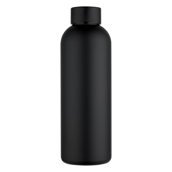 Black - Side - Floso Spring Recycled Stainless Steel Single Wall 750ml Water Bottle