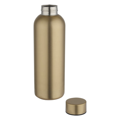 Gold - Back - Floso Spring Recycled Stainless Steel Single Wall 750ml Water Bottle