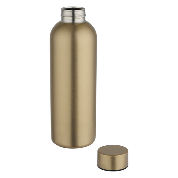 Gold - Back - Floso Spring Recycled Stainless Steel Single Wall 750ml Water Bottle