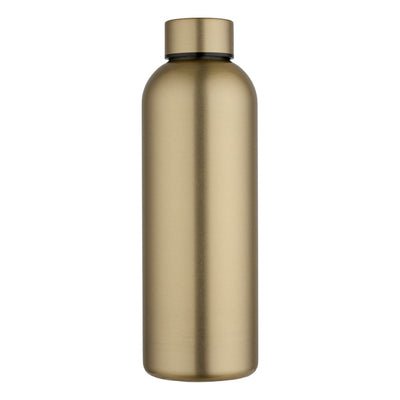 Gold - Side - Floso Spring Recycled Stainless Steel Single Wall 750ml Water Bottle