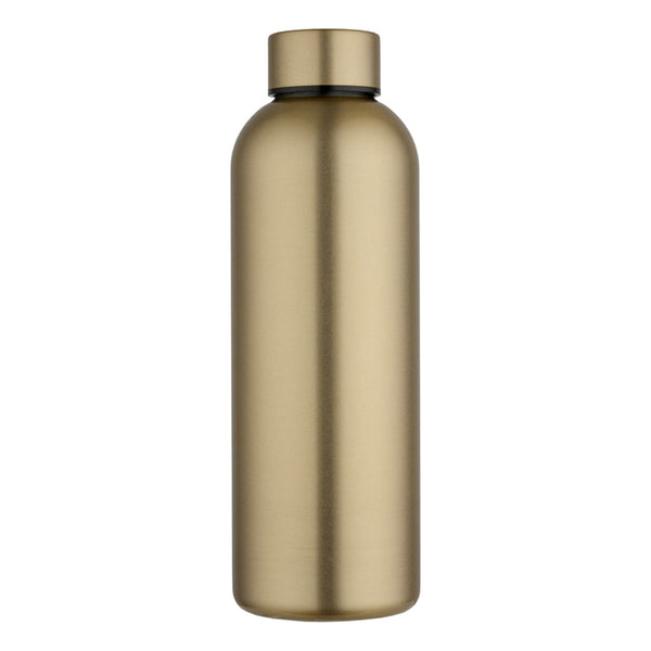 Gold - Side - Floso Spring Recycled Stainless Steel Single Wall 750ml Water Bottle