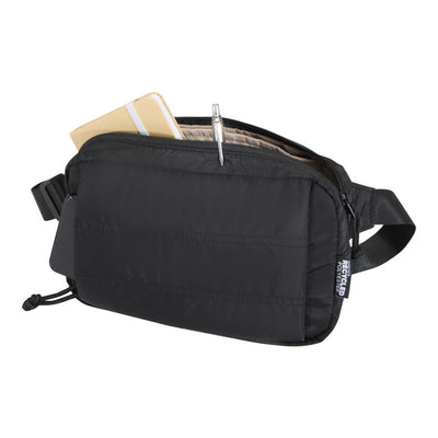 Black - Side - Floso Recycled Puffer 1.5L Waist Bag