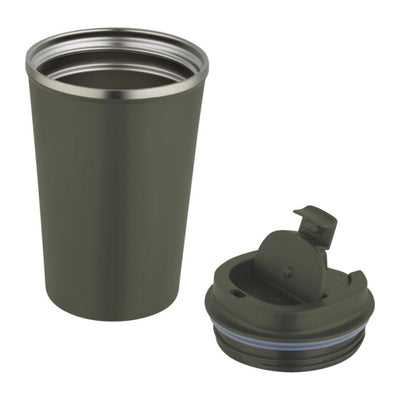 Forest Green - Side - Floso Newport Stainless Steel Double Wall 350ml Tumbler
