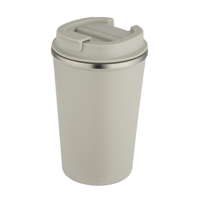 Sandstone - Front - Floso Newport Stainless Steel Double Wall 350ml Tumbler