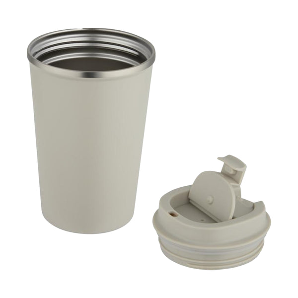 Sandstone - Back - Floso Newport Stainless Steel Double Wall 350ml Tumbler