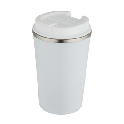 White - Front - Floso Newport Stainless Steel Double Wall 350ml Tumbler