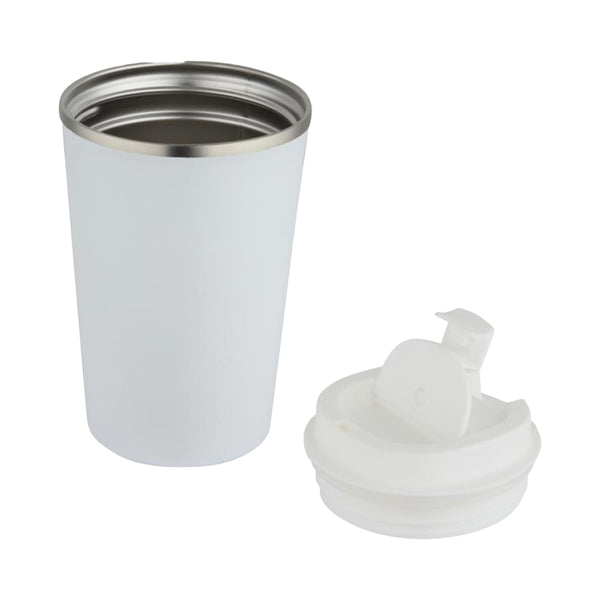 White - Back - Floso Newport Stainless Steel Double Wall 350ml Tumbler