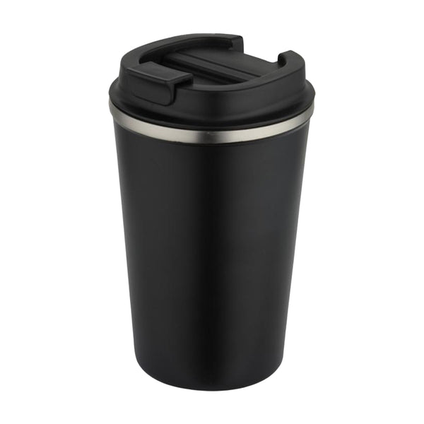 Black - Front - Floso Newport Stainless Steel Double Wall 350ml Tumbler