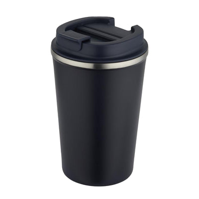 Navy - Front - Floso Newport Stainless Steel Double Wall 350ml Tumbler