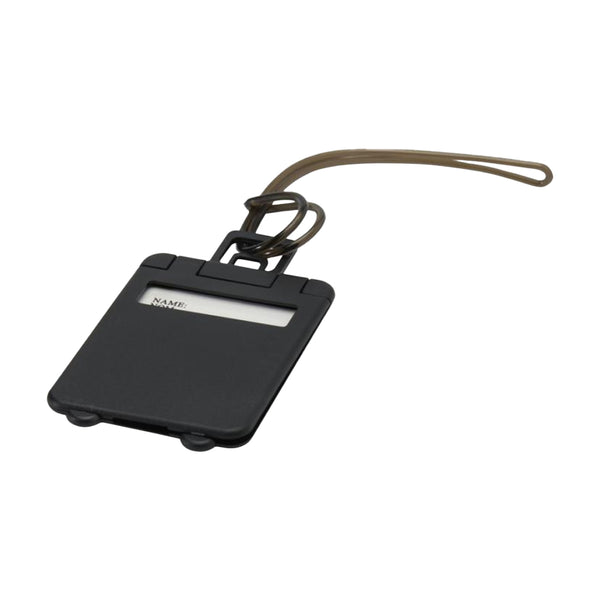 Black - Back - Floso Travel Luggage Tag