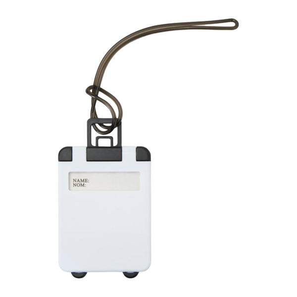 White - Front - Floso Travel Luggage Tag