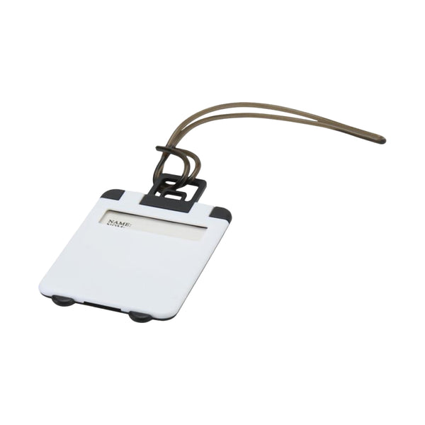 White - Back - Floso Travel Luggage Tag