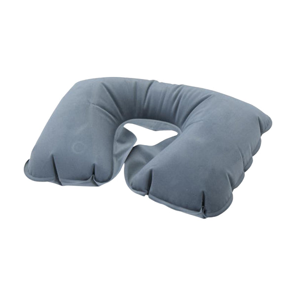 Hale Blue - Front - Floso Inflatable Plain Travel Pillow
