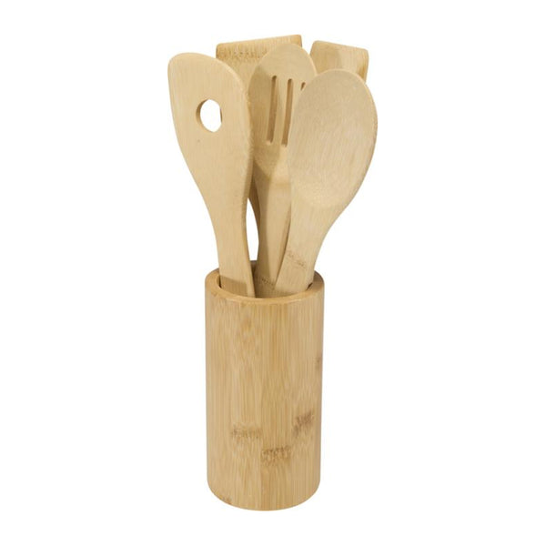Wood - Front - Floso Tala Bamboo Plain Kitchen Tool Set