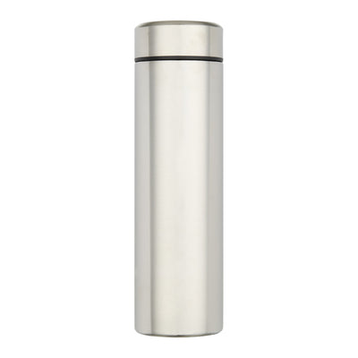 Matted Silver - Back - Floso Taylor Stainless Steel Double Wall 450ml Flask Set